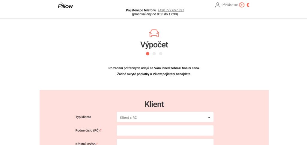 Pillow Výpočet Havarijního Pojištění