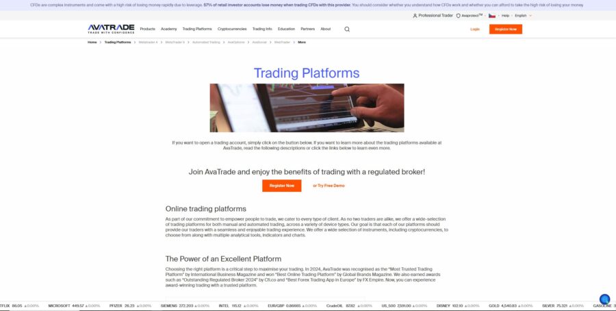 Avatrade Platformy