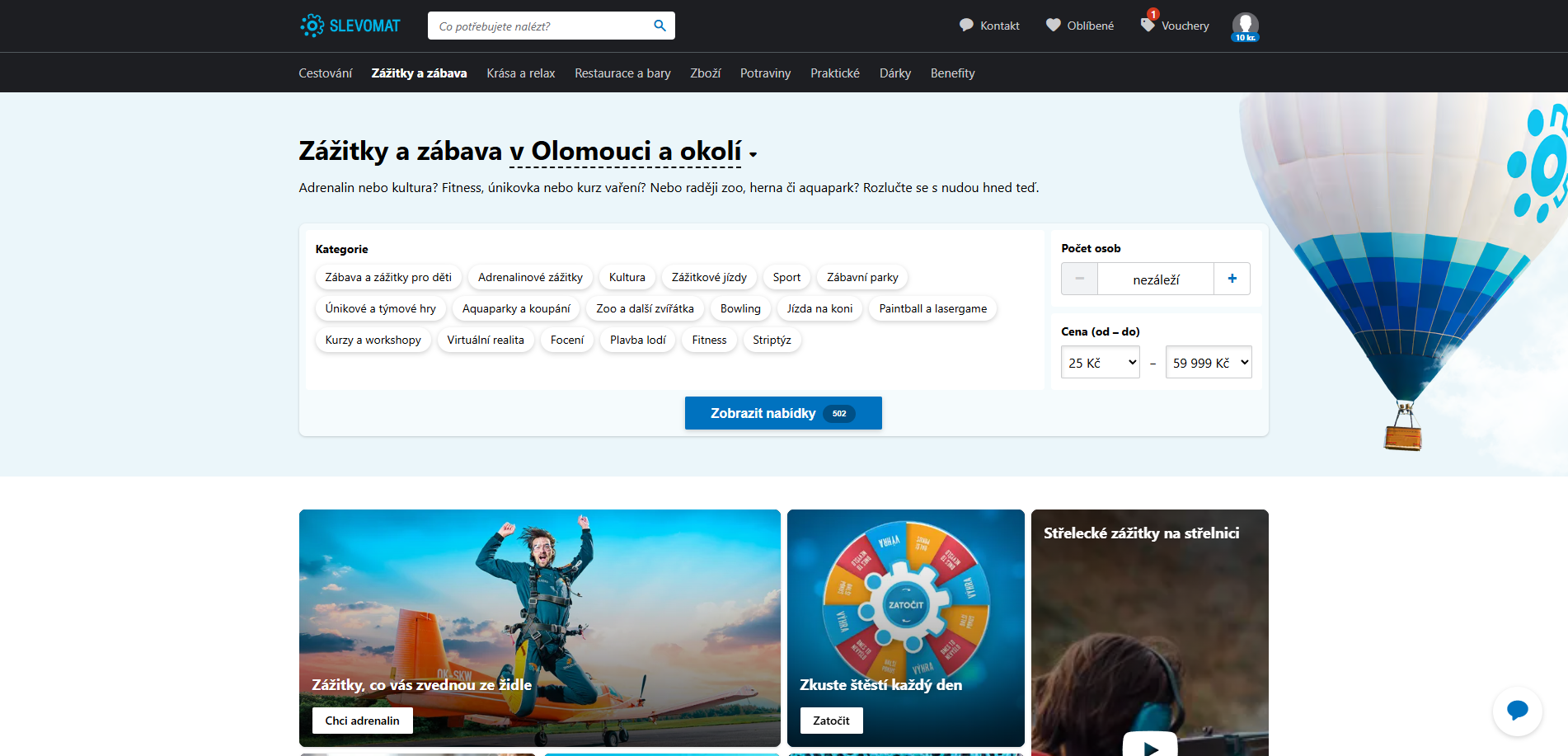 Slevomat Zážitky A Zábava