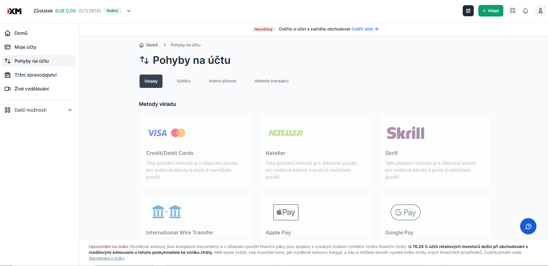 Xm Platební Metody