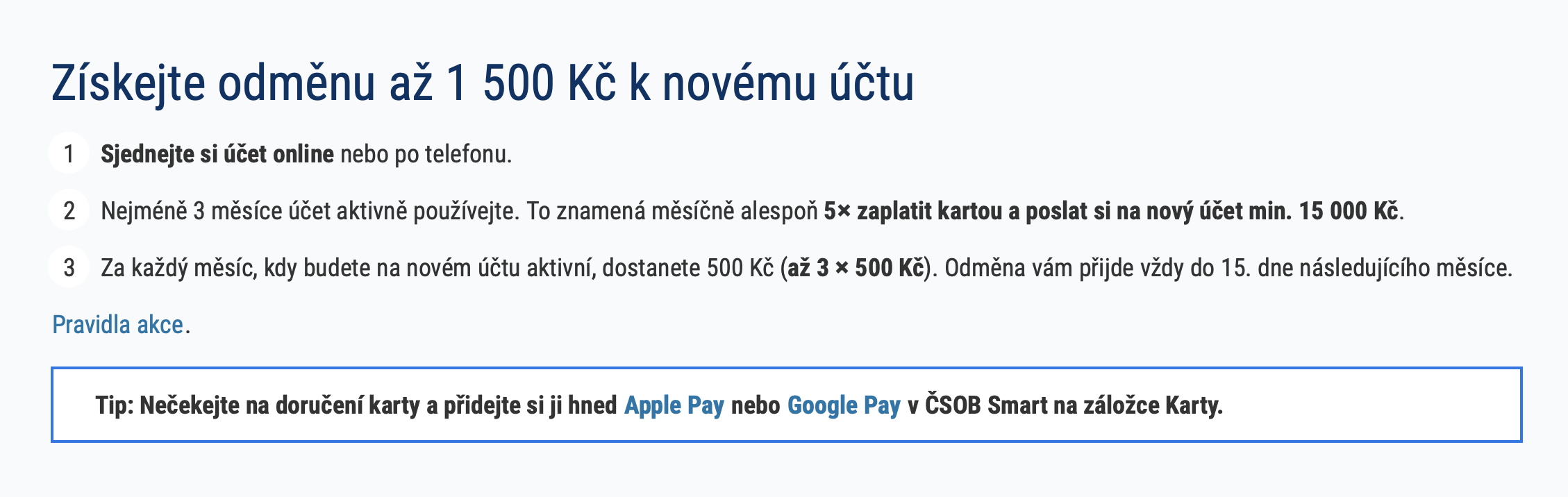 Čsob – Odměna