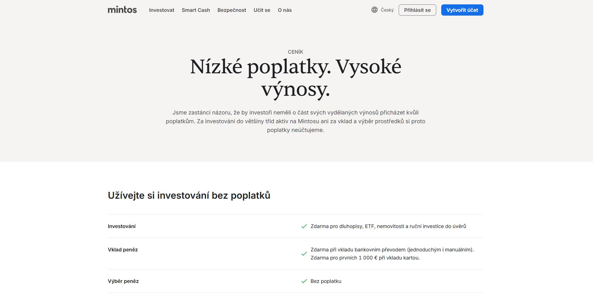 Mintos Poplatky