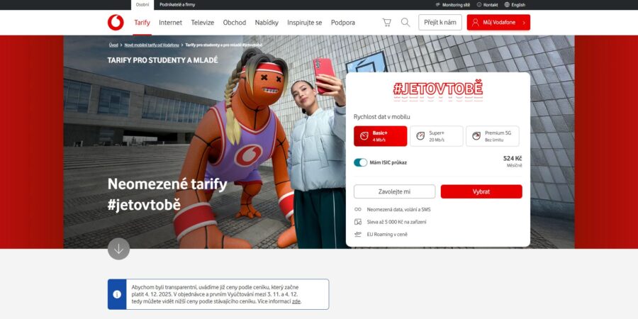 Vodafone Tarify Pro Mladé