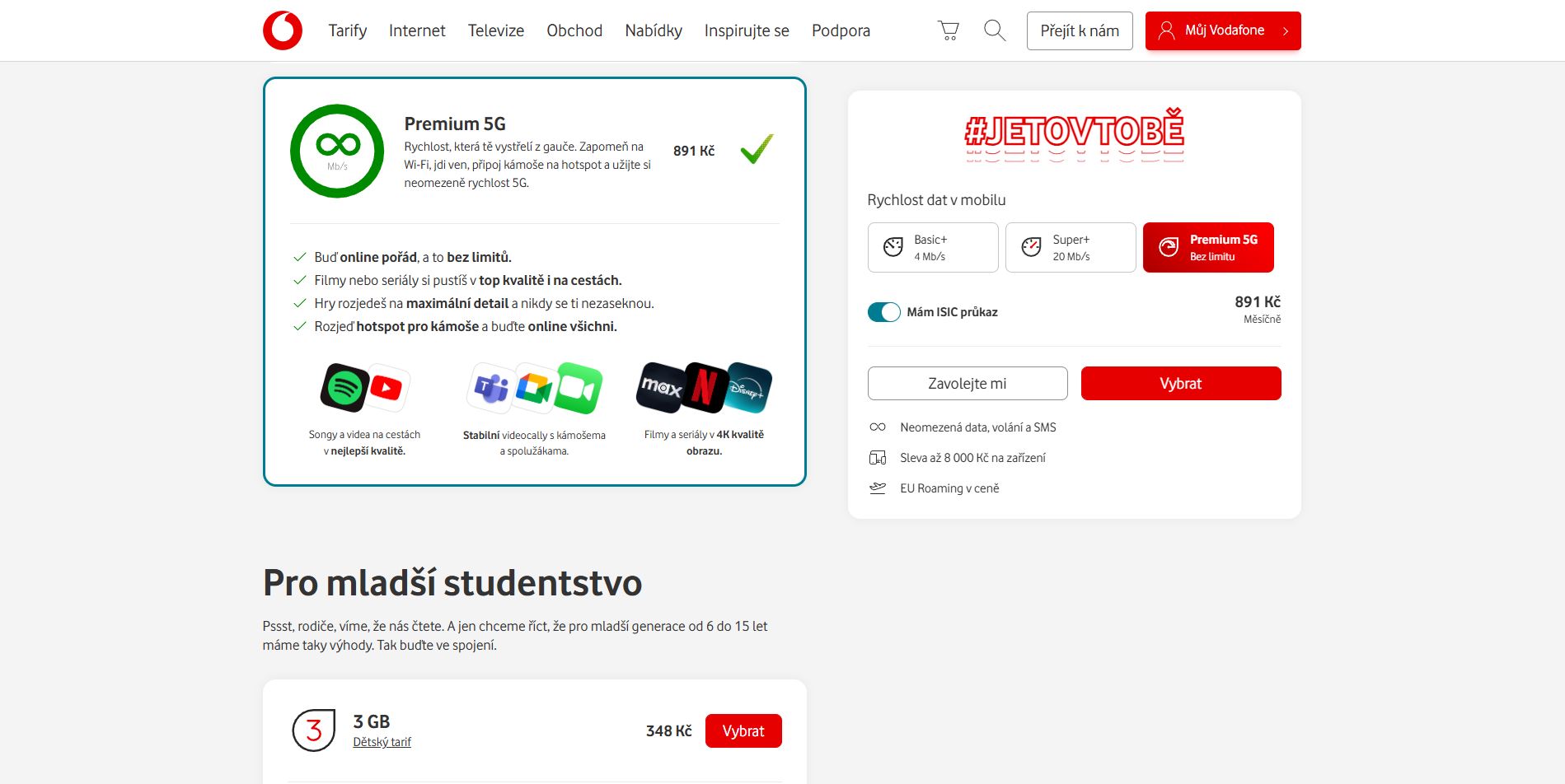 Vodafone Tarif Premium 5g
