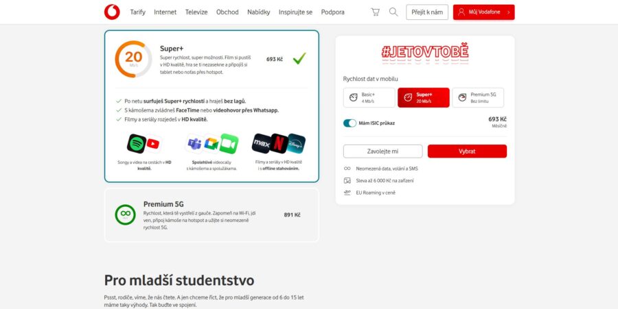 Vodafone Tarif Super+