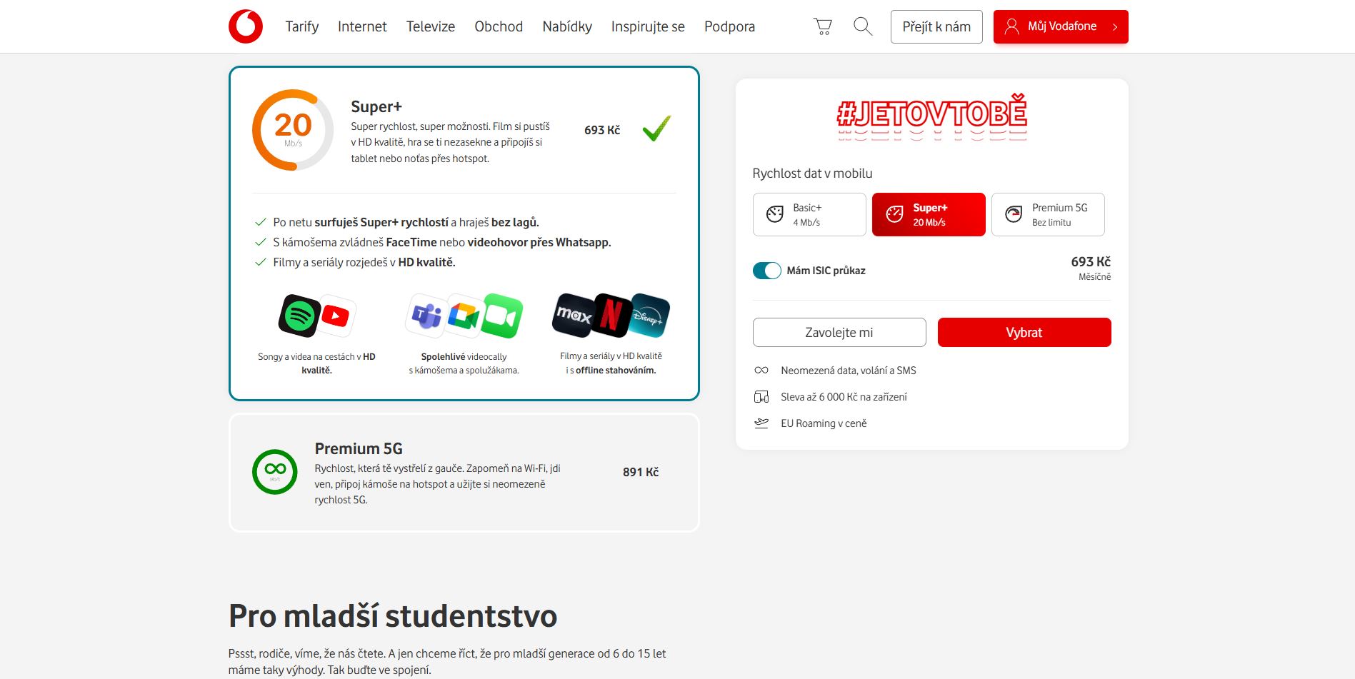 Vodafone Tarif Super+