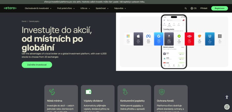 Etoro Akcie
