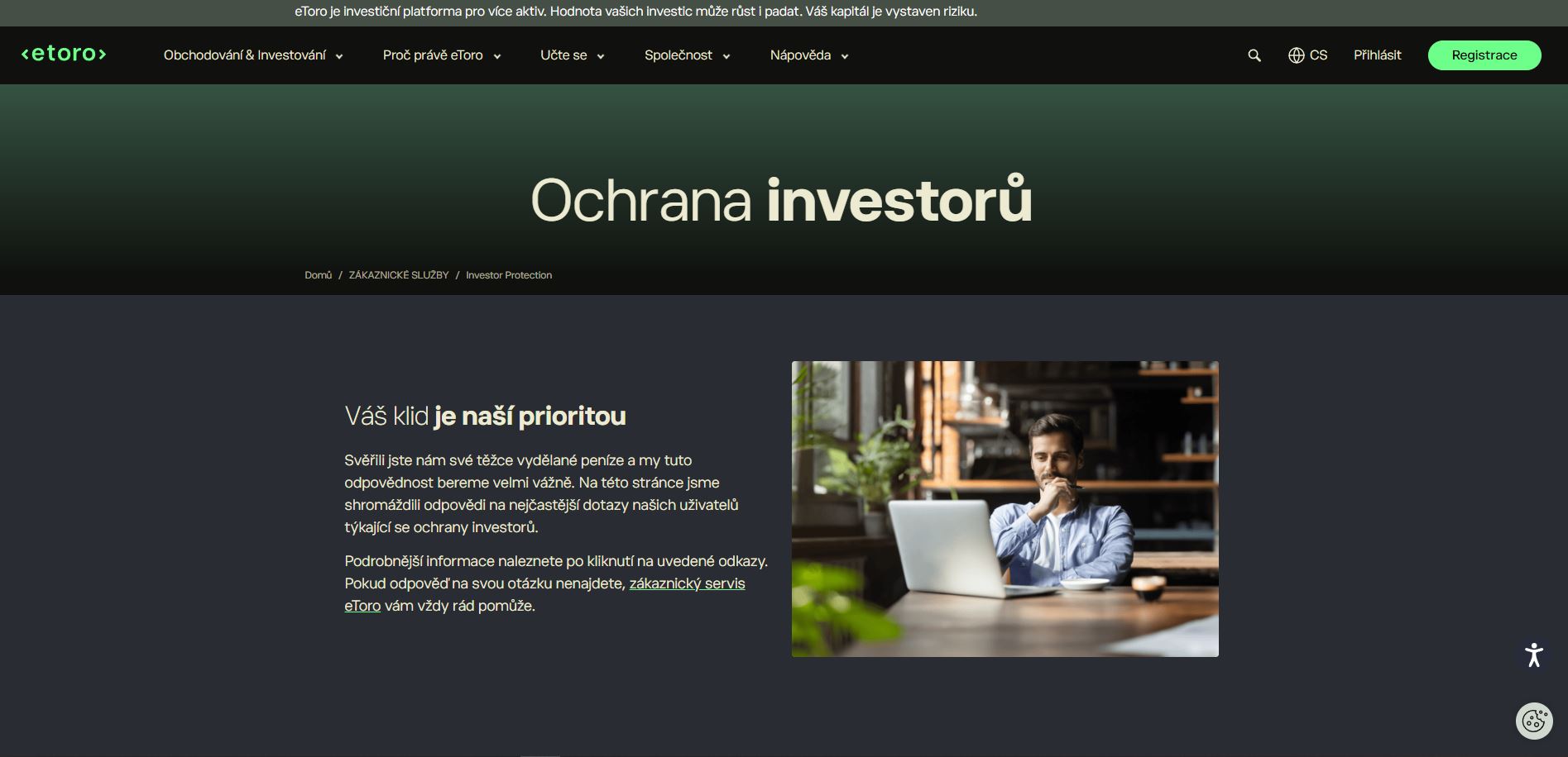 Etoro Bezpečnost