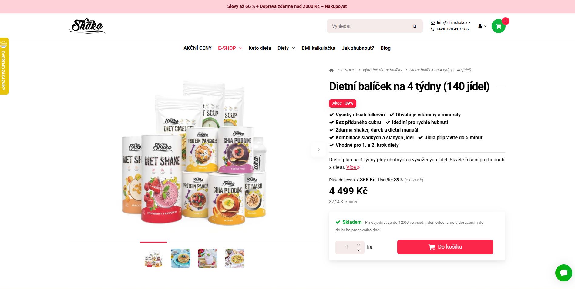 Chia Shake Balíček Na čtyři Týdny