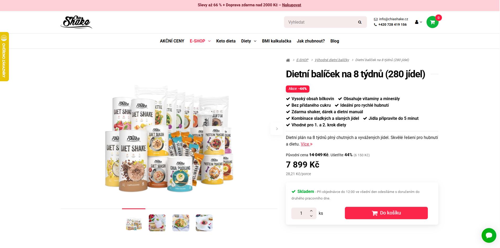 Chia Shake Balíček Na Osm Týdnů