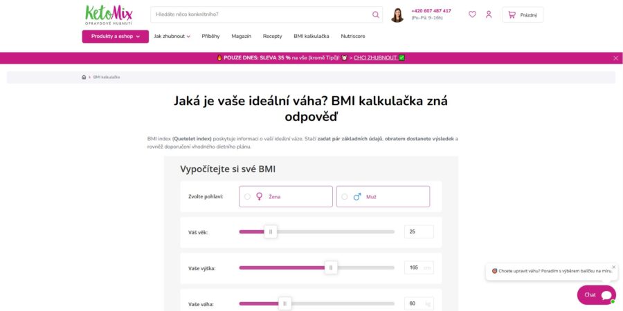 Ketomix Bmi Kalkulačka