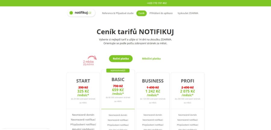 Notifikuj.cz Ceník Kopie