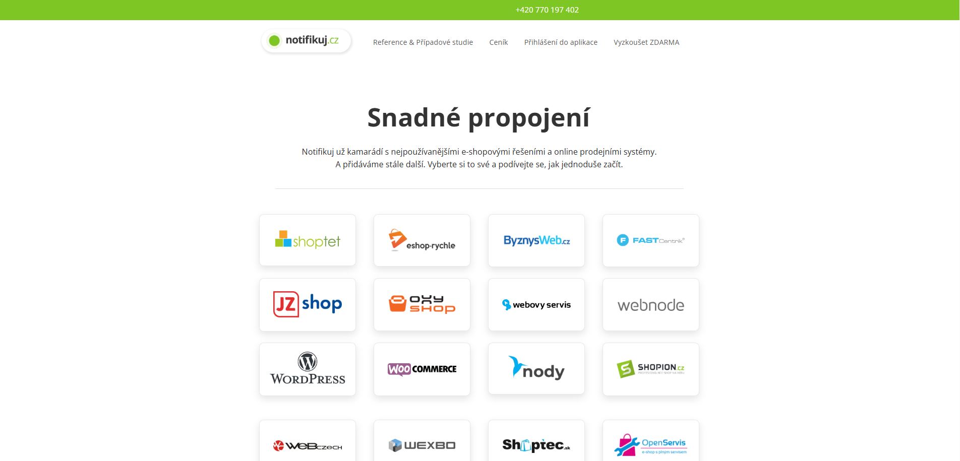 Notifikuj.cz Kompatibilita