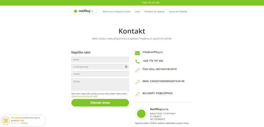 Notifikuj.cz Podpora Kopie