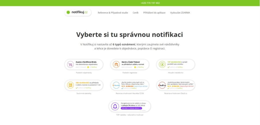 Notifikuj.cz Typy Notifikací Kopie