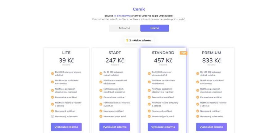 Ověřený Web Ceník
