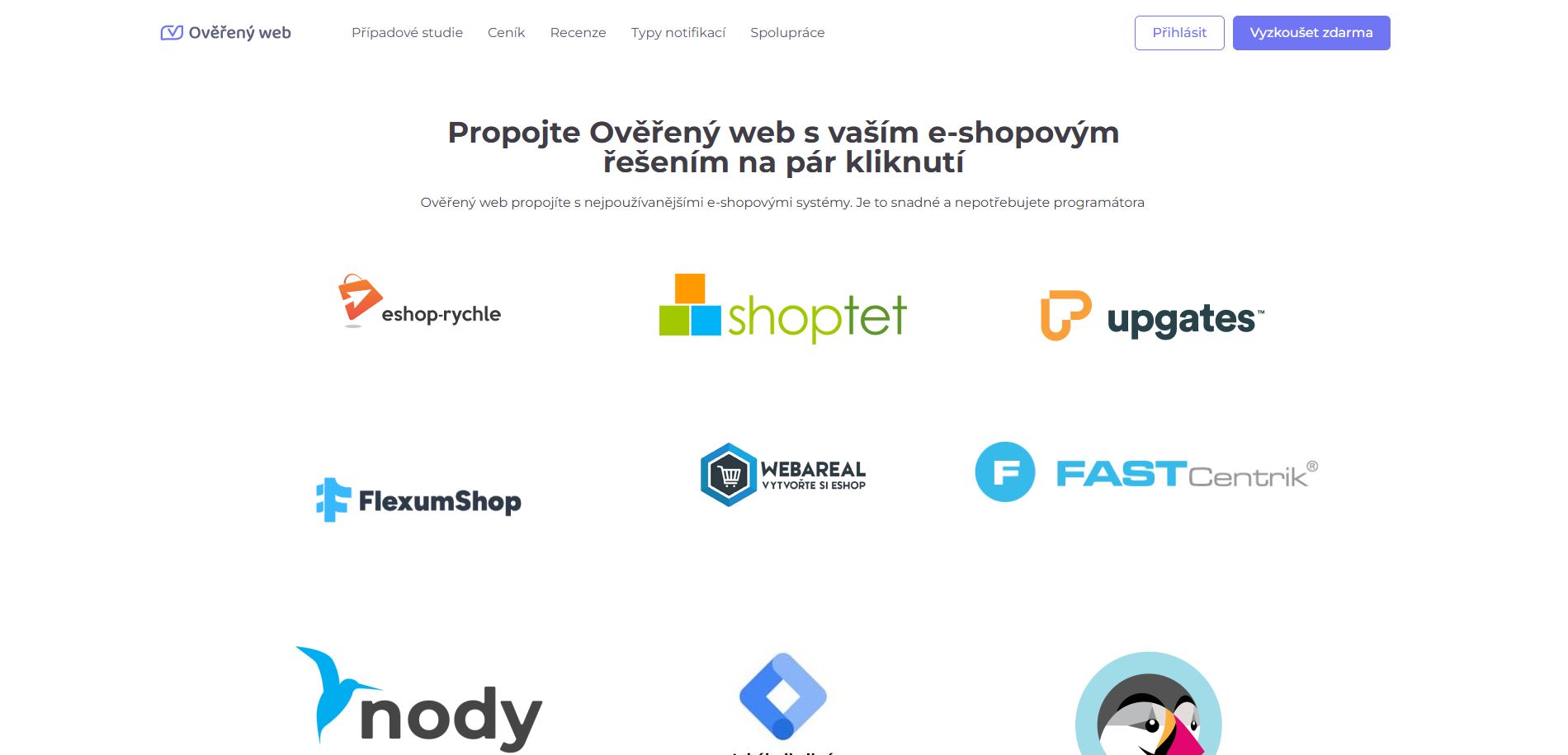 Ověřený Web Integrace