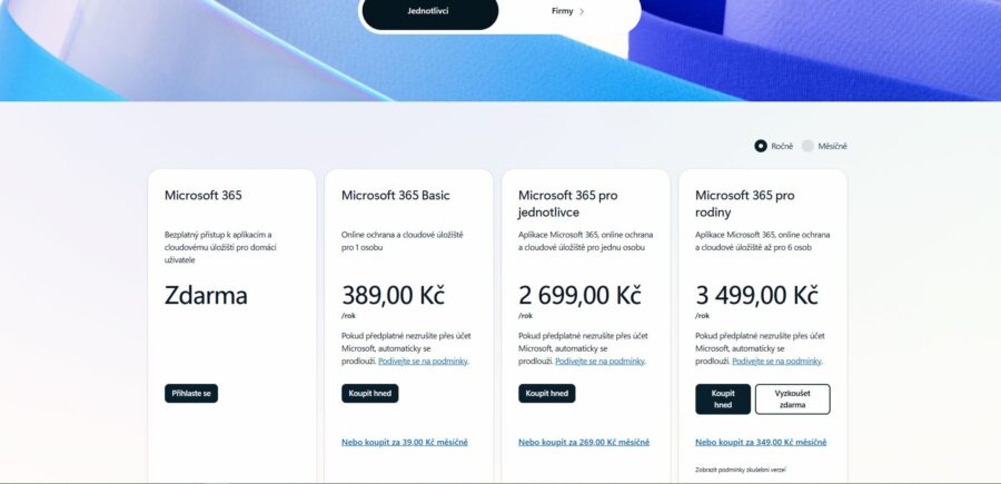 Onedrive Ceník