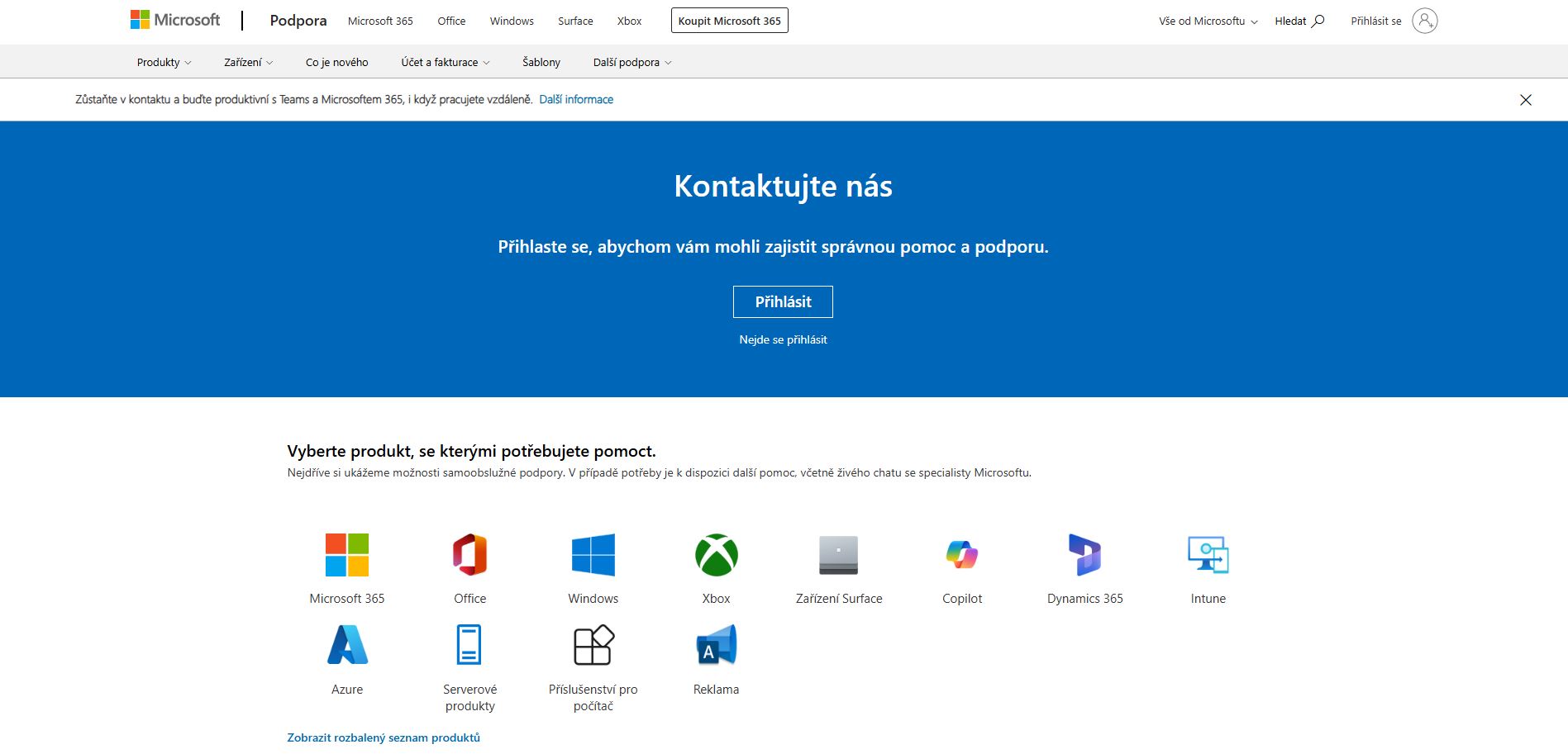 Onedrive Podpora