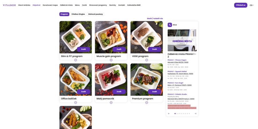 Vitalbox Jídelníčky