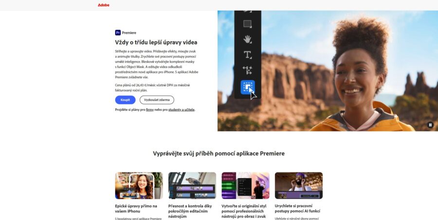 Adobe Premiere Pro Hlavní Strana
