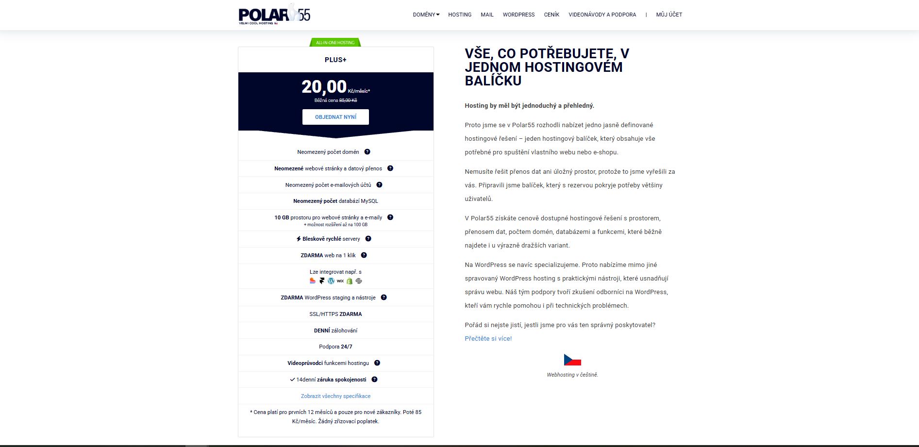 Polar55 Přehled Funkcí